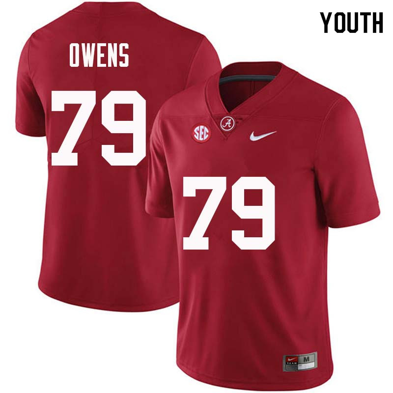 Alabama Crimson Tide Youth Chris Owens #79 Crimson NCAA Nike Authentic Stitched College Football Jersey SB16J12DV